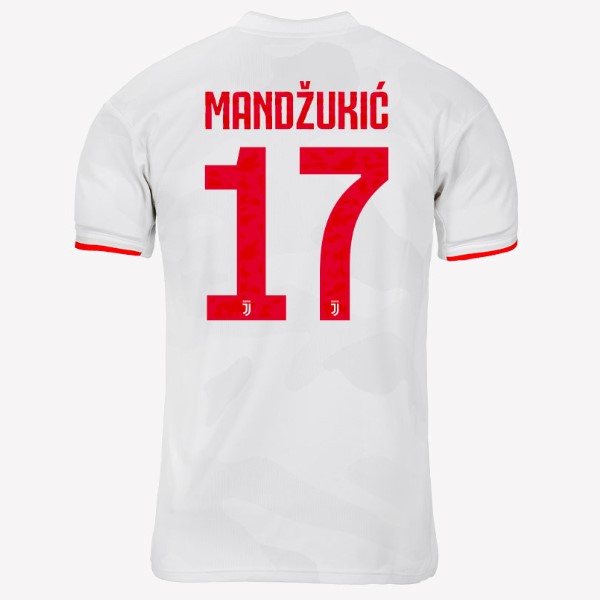 Camiseta Juventus NO.17 Mandzukic 2ª 2019/20 Gris Blanco